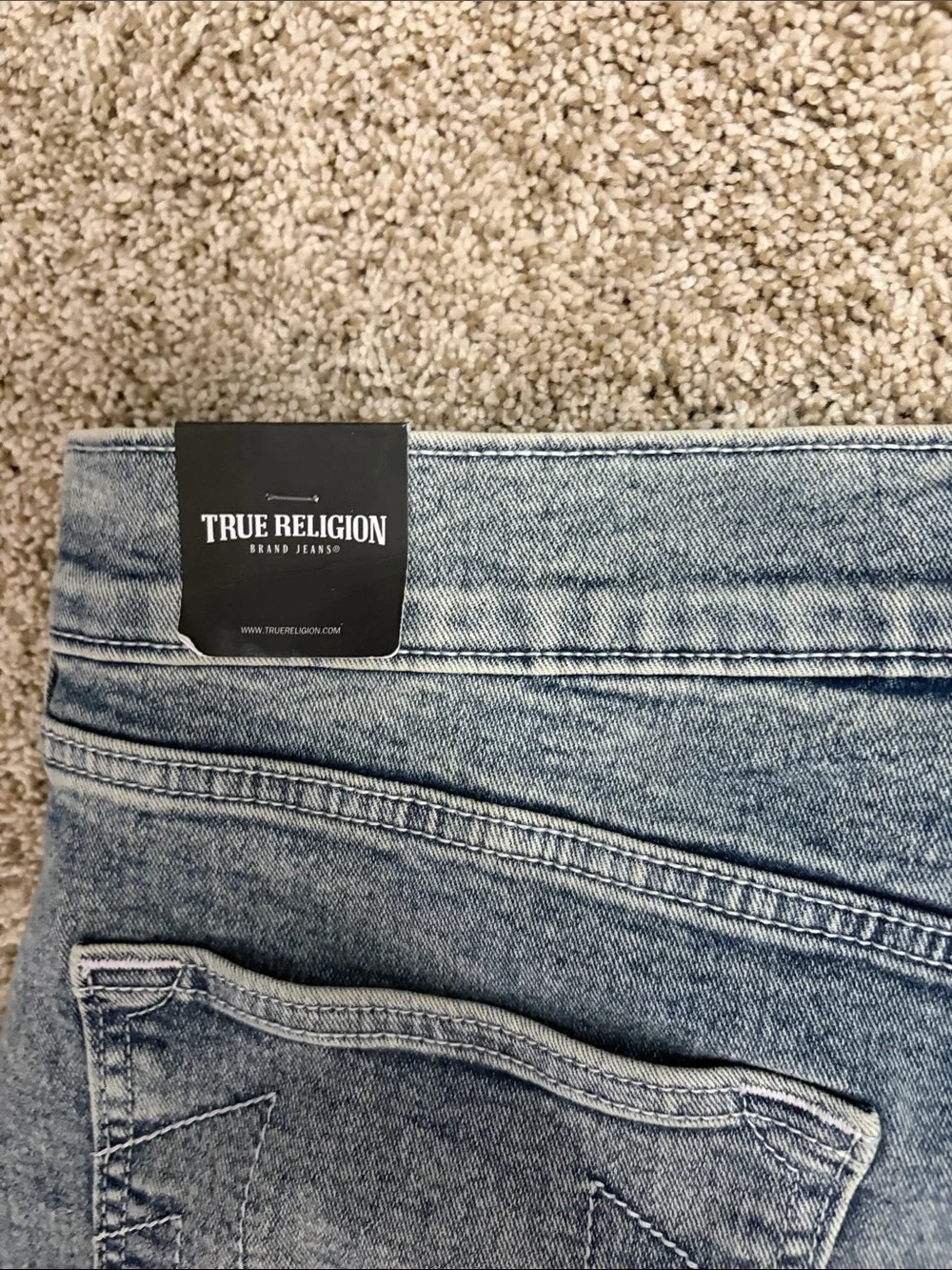 True Religion Men's Medium Blue Straight-Leg Jeans